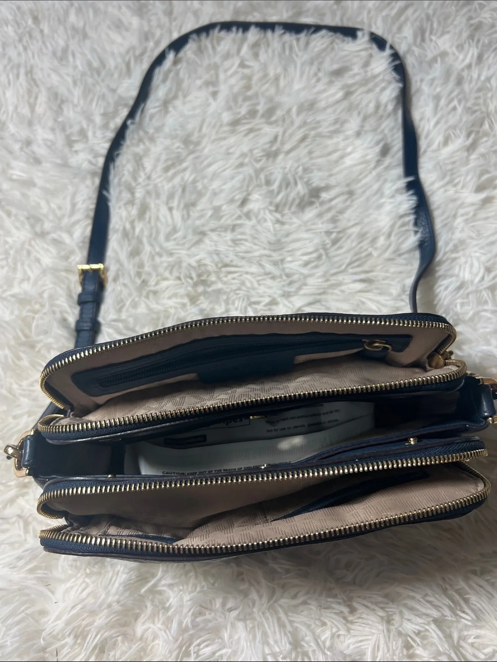 Michael Kors leather gold closure